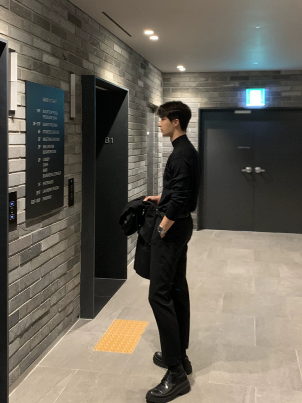 German velvet semi-turtleneck bottoming shirt men's autumn and winter velvet suit inner top mature and stable men's long-sleeved t-shirt