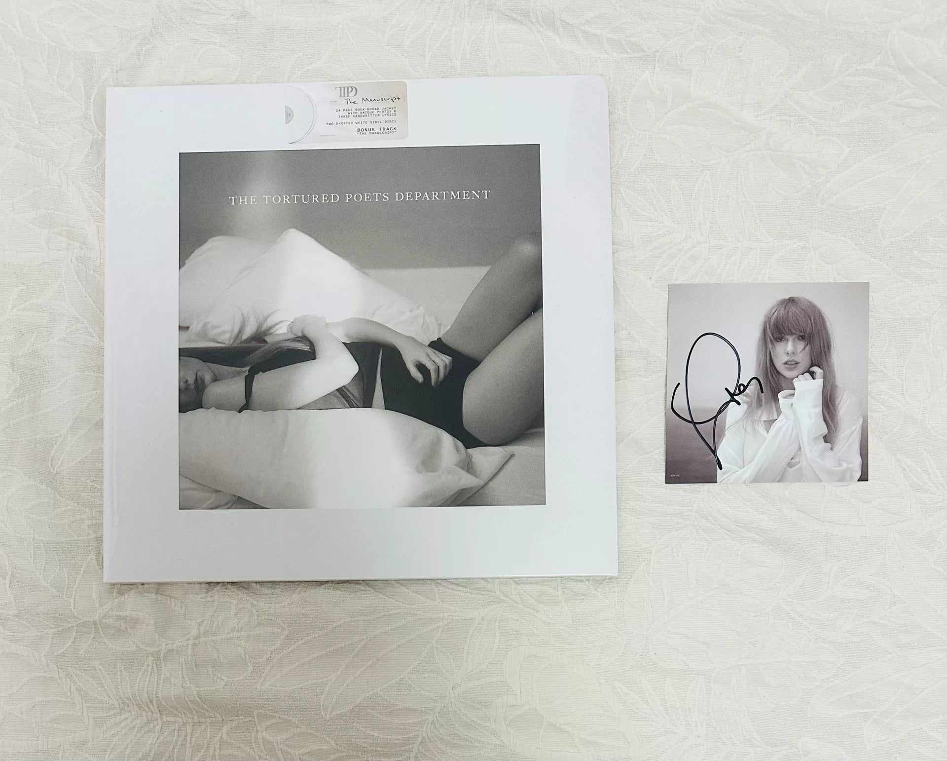 Taylor Swift – The Tortured Poets Department Signed White Vinyl Set