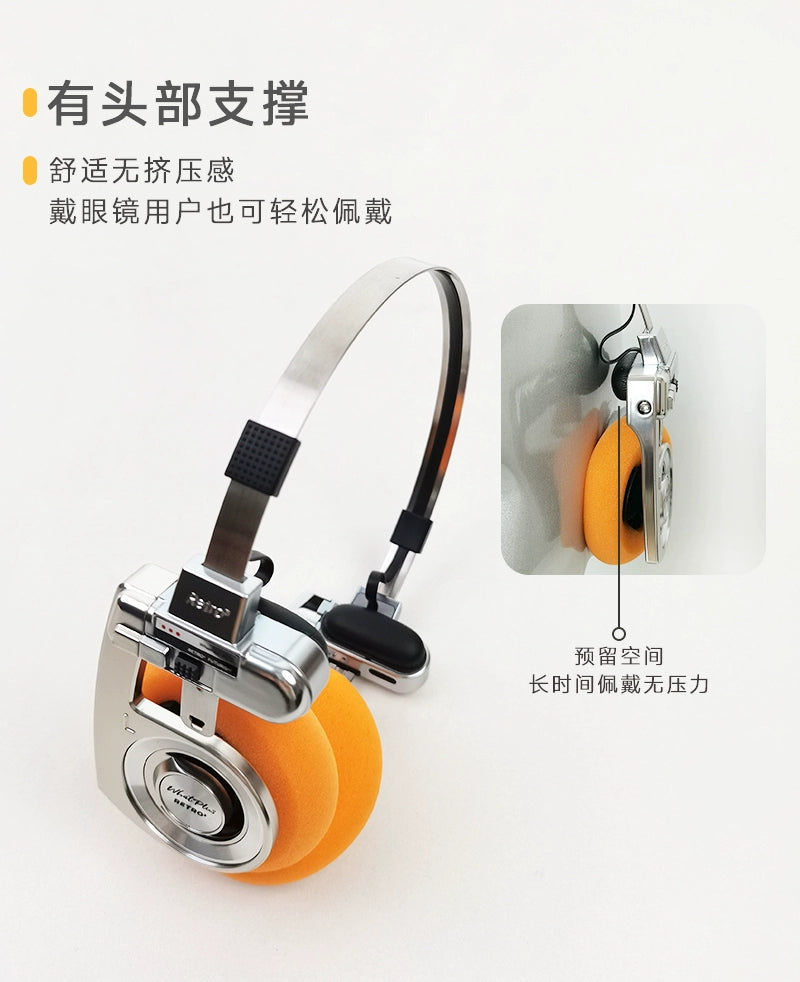 WhatPlus RETRO R3 ultra Long endurance Sports Sleep noise cancelling wireless Bluetooth headset   问加WhatPlus RETRO R3头戴式超长续航运动睡眠降噪无线蓝牙耳机
