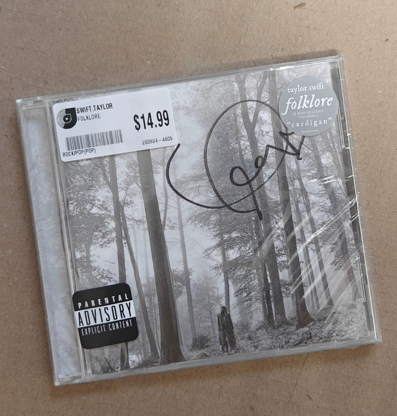 Taylor Swift – folklore Signed CD with Indie Store Sticker (Sealed)