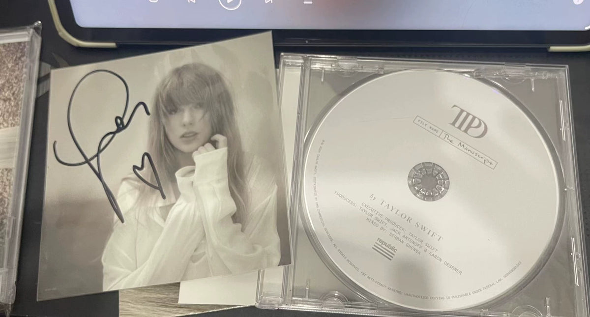 Taylor Swift – The Tortured Poets Department – Signed Soft Card & CD – actual item photograph 3