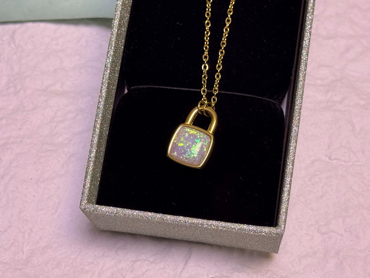 Taylor Swift – The Life of a Showgirl Lock Necklace – actual item photograph
