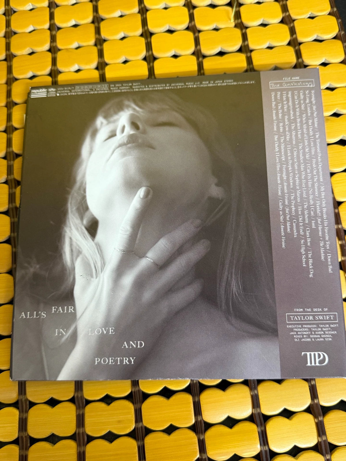 Taylor Swift – The Tortured Poets Department: The Anthology – Japanese 2CD – detail 3
