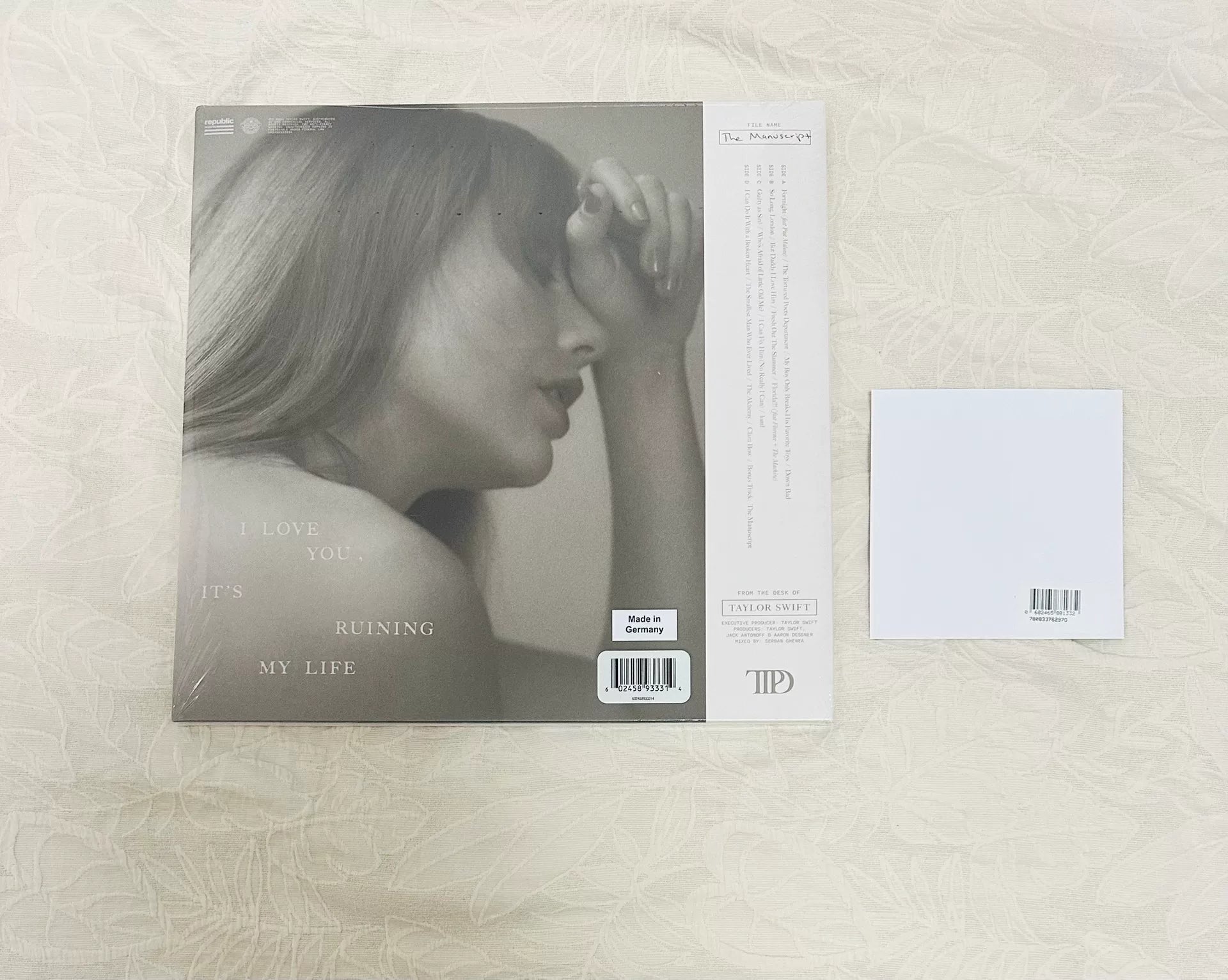 Taylor Swift – The Tortured Poets Department Signed White Vinyl Set