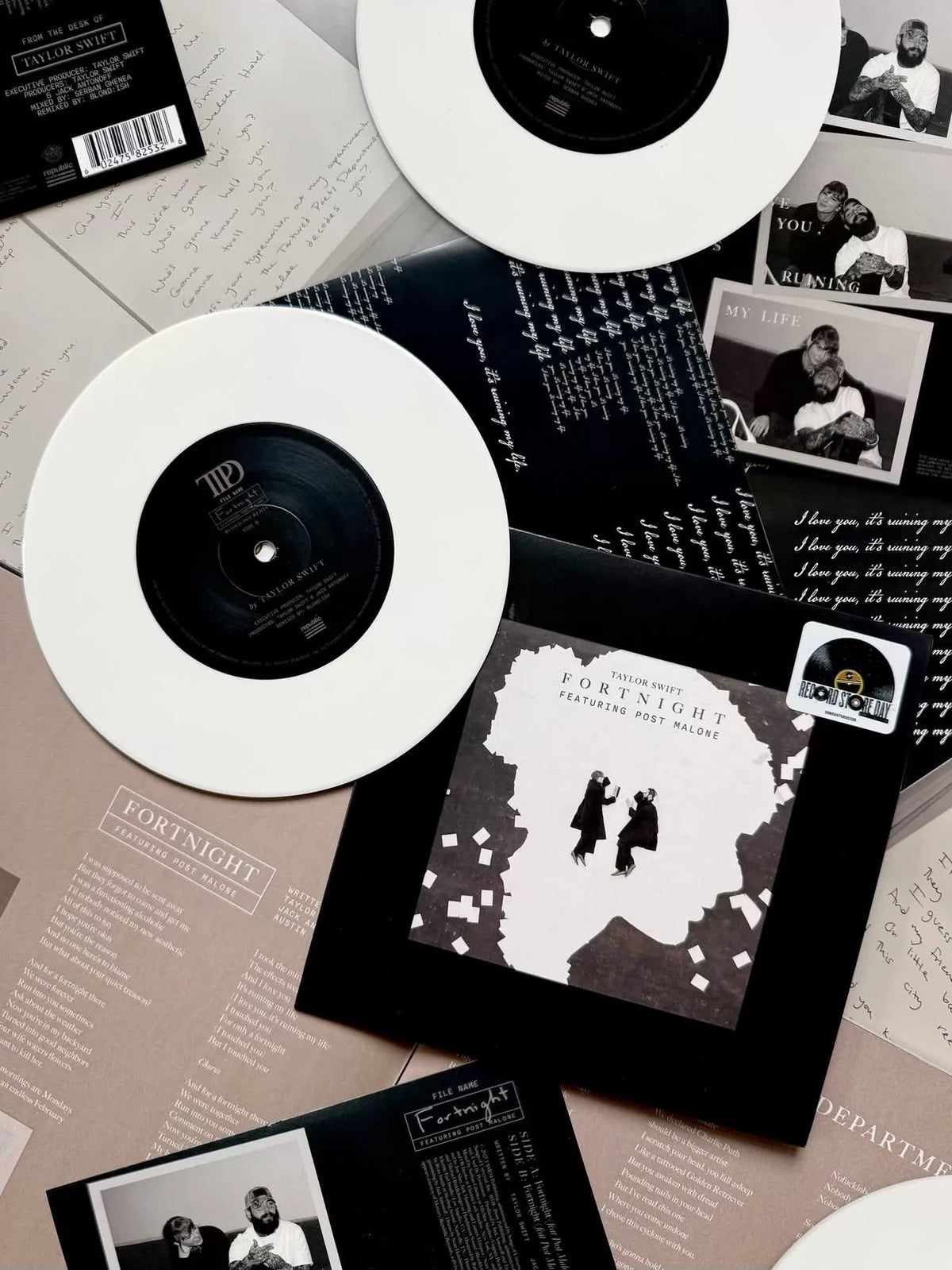 Taylor Swift feat. Post Malone – Fortnight – White Vinyl 7-Inch Single — product detail 3