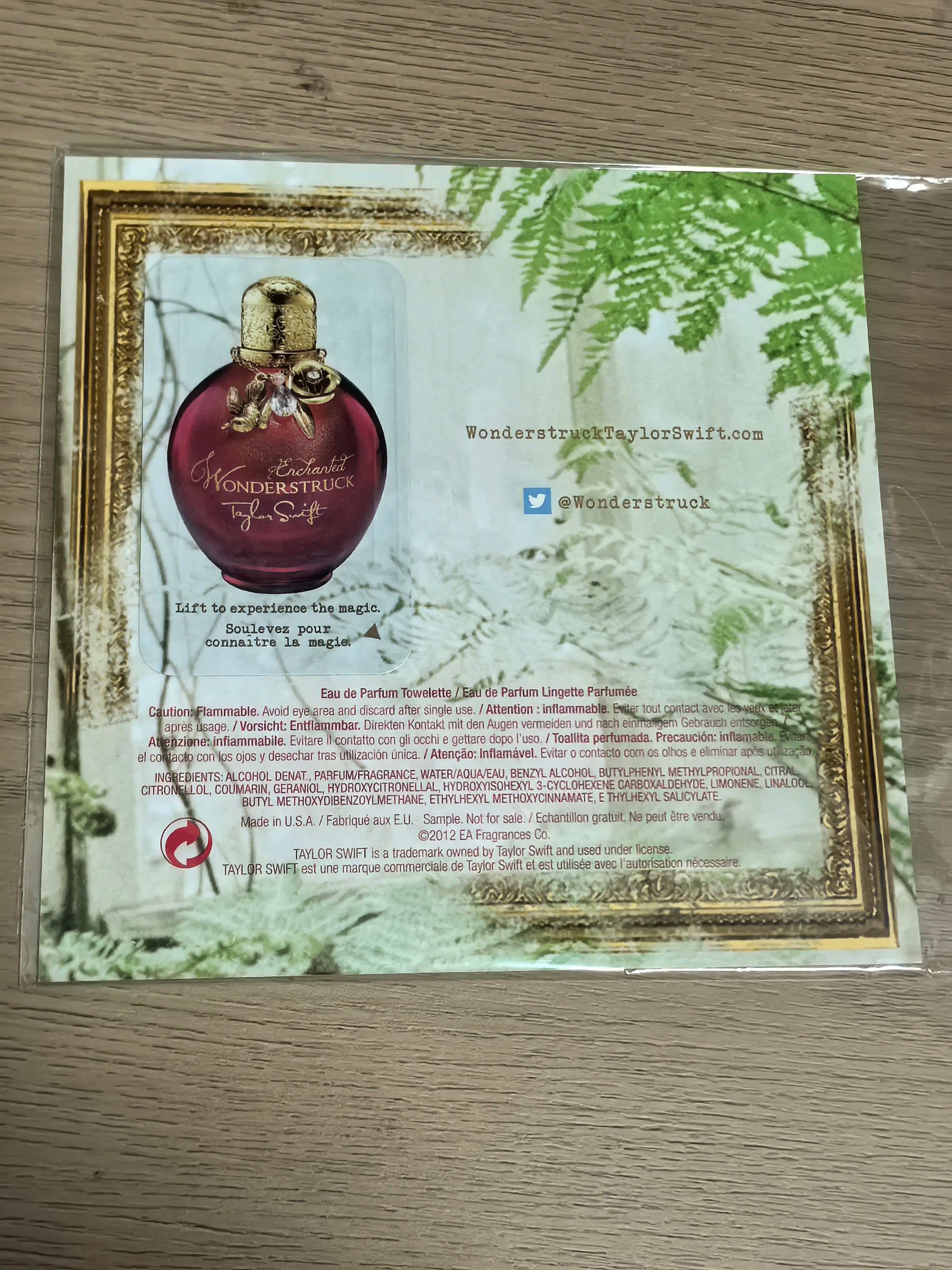 Taylor Swift – Wonderstruck Fragrance Card and reputation Tour Newspapers
