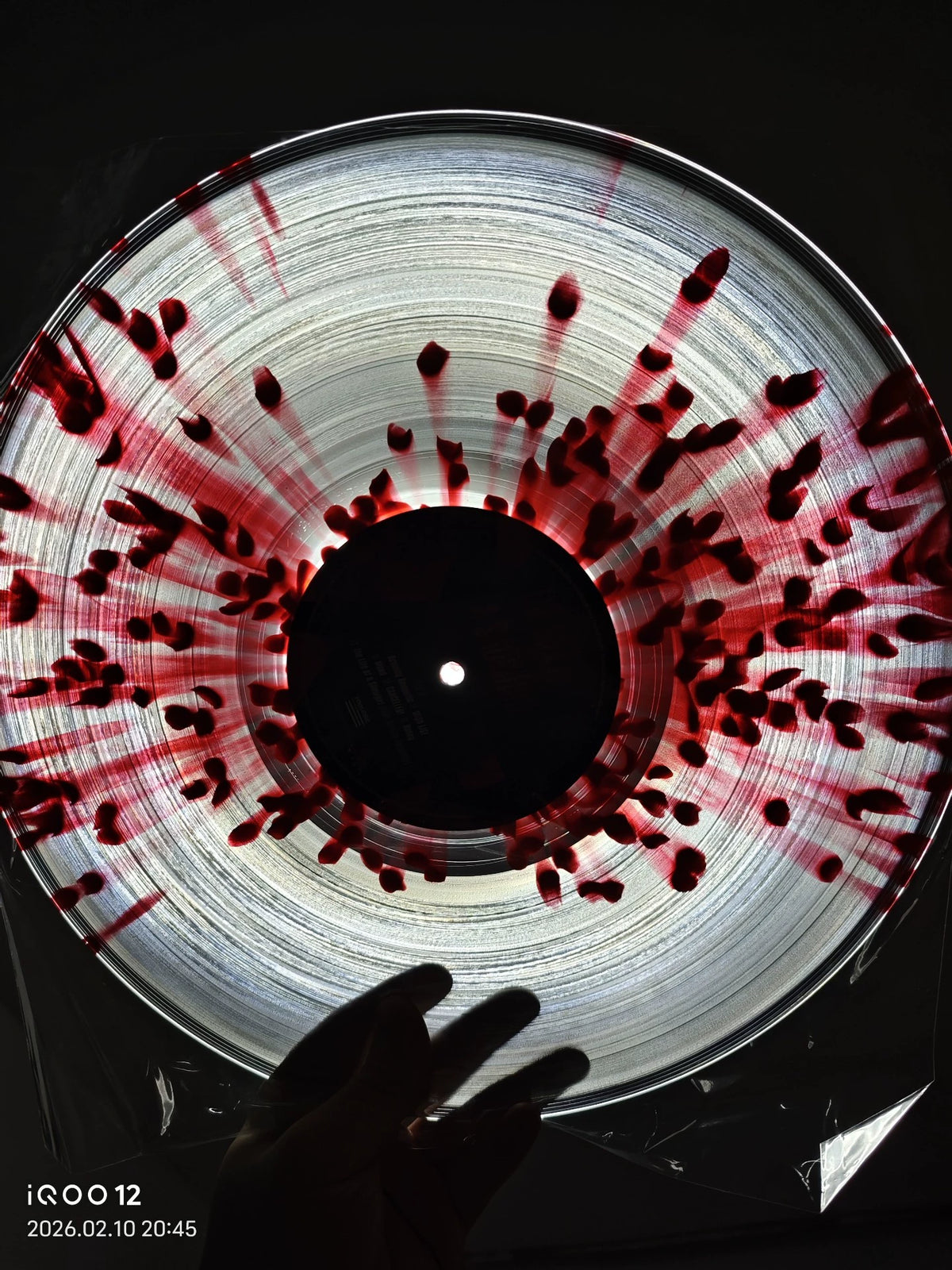 Taylor Swift – The Life of a Showgirl — Clear and Red Splatter Vinyl LP — actual item photo 2