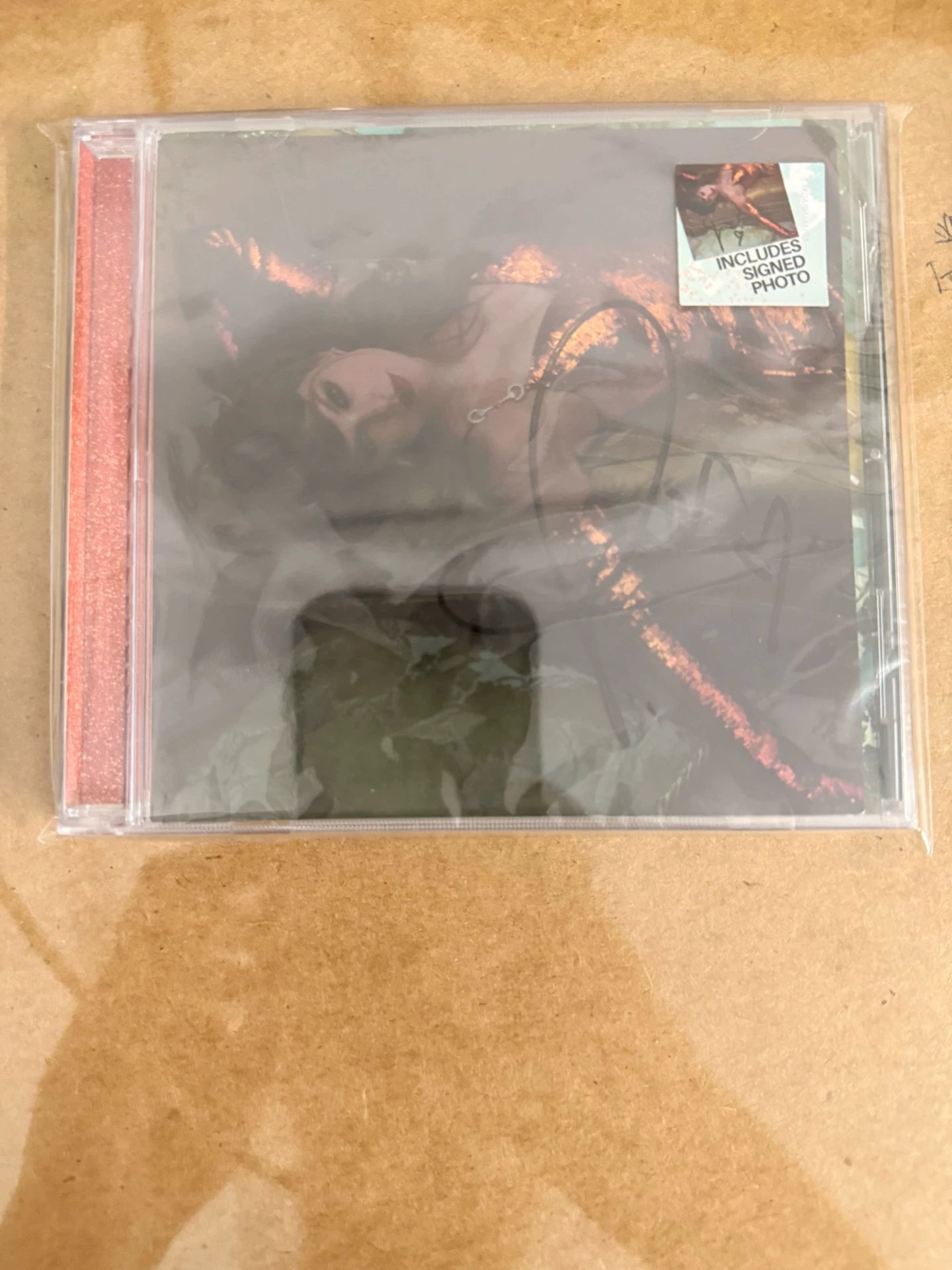 Taylor Swift The Life of a Showgirl Signed CD Version 2 with Signed Card & Sticker