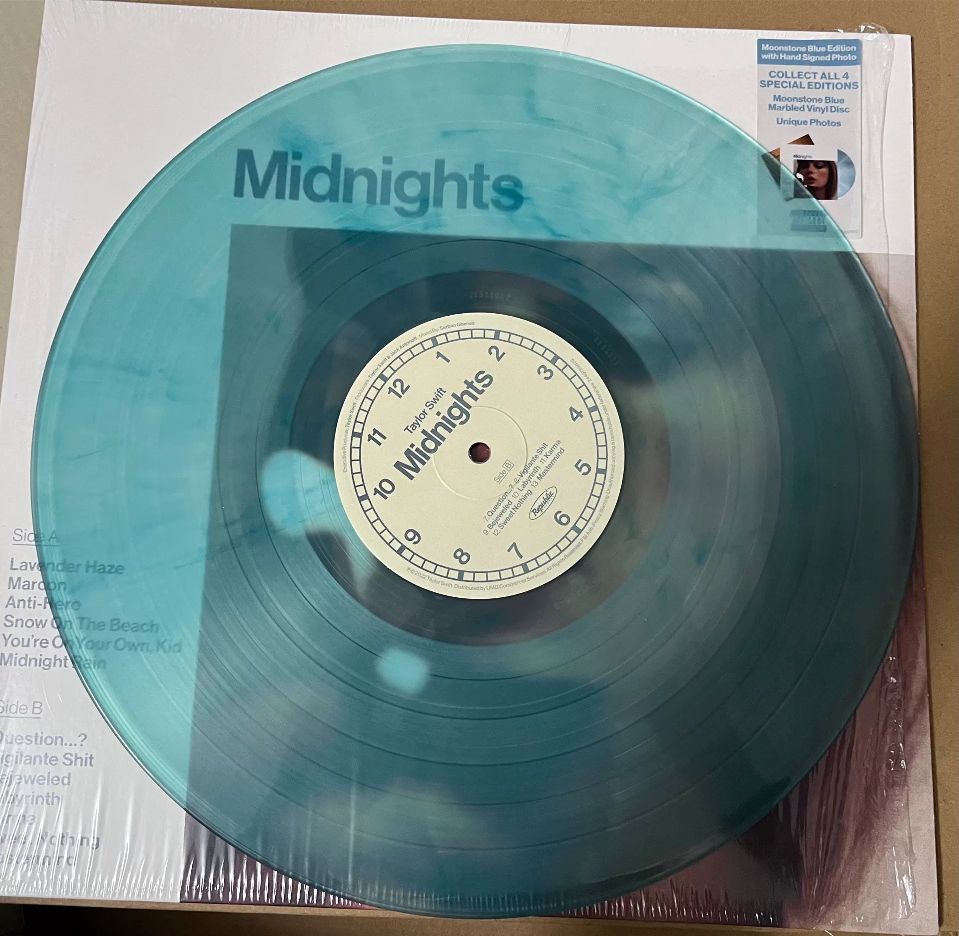 Taylor Swift – Midnights Signed Moonstone Blue Vinyl