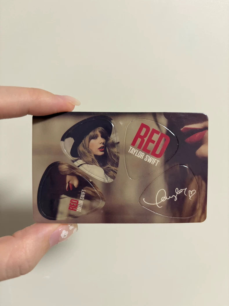 Taylor Swift – RED Walmart ZinePak Guitar Pick Card – actual product photo 1