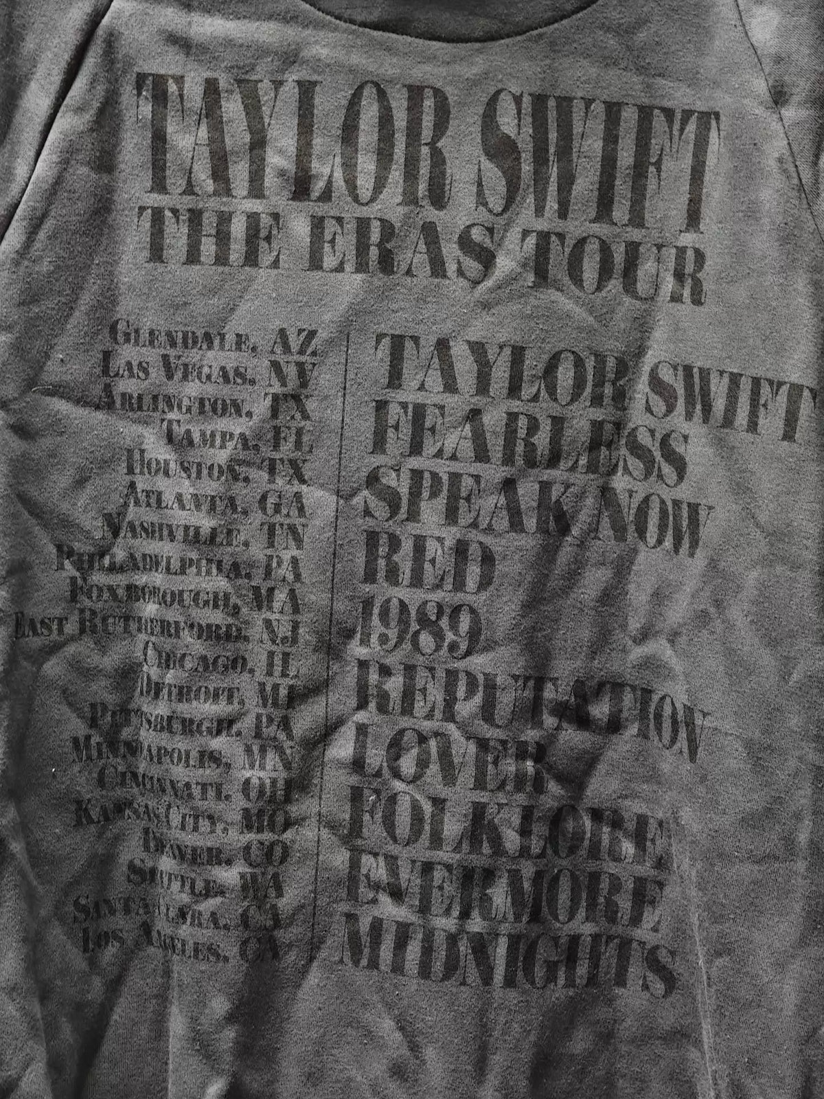 Taylor Swift – The Eras Tour — Black Hoodie, Large — actual item photo 2