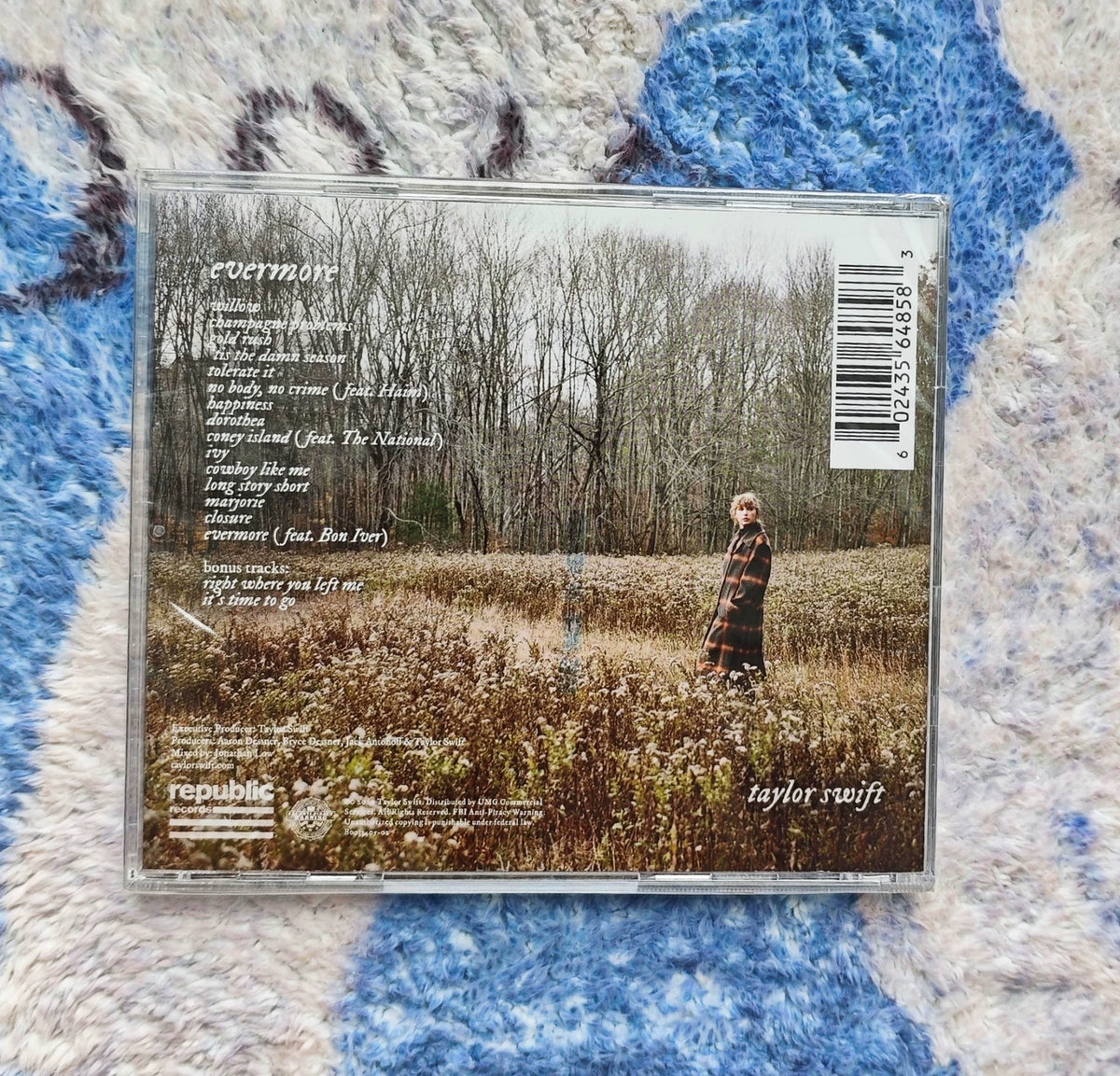 Taylor Swift – Evermore – Signed CD with Fortnight CD – actual item photograph 2
