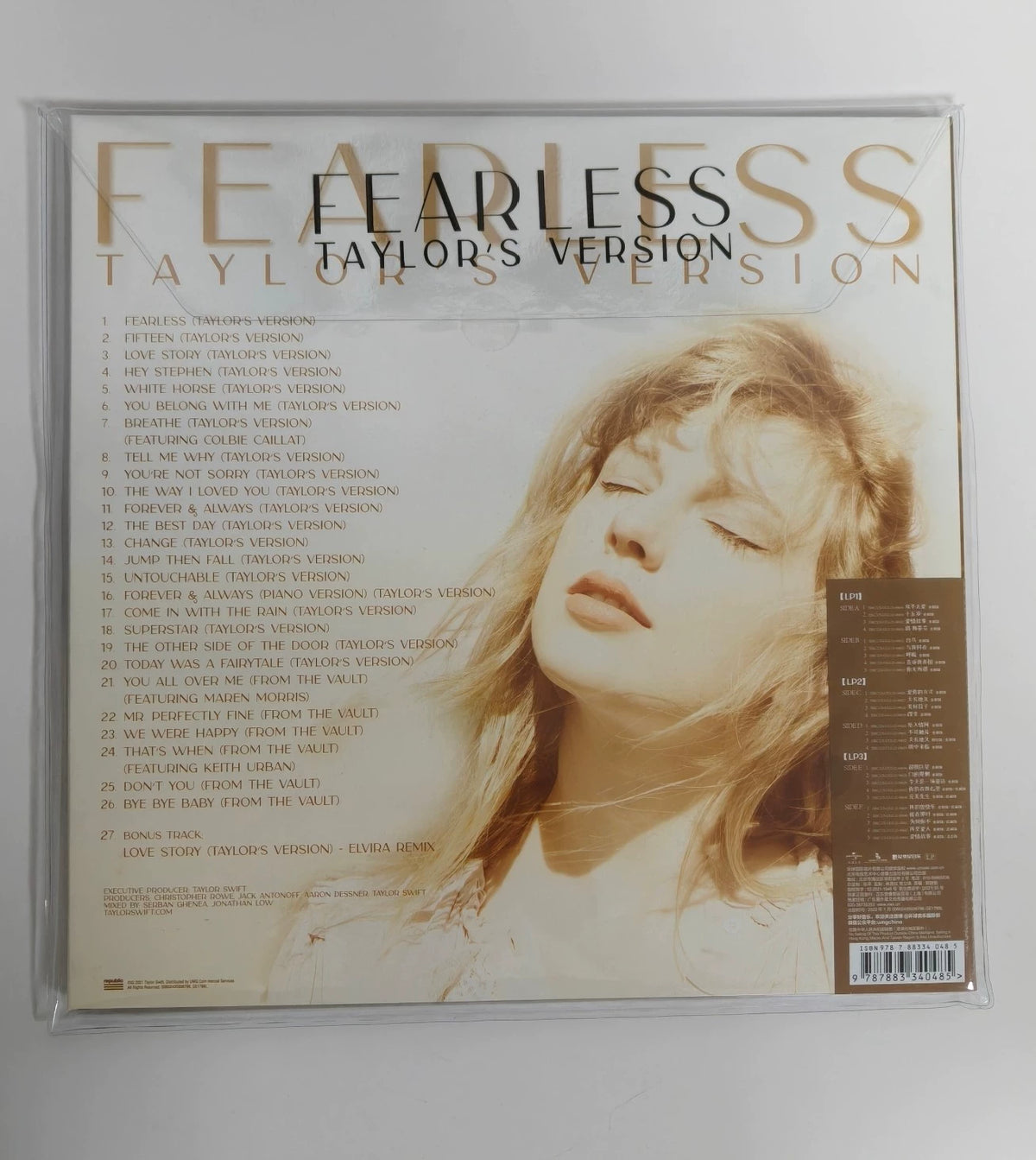Taylor Swift – Fearless (Taylor’s Version) – Chinese Mainland Gold 3LP – actual item photograph 2