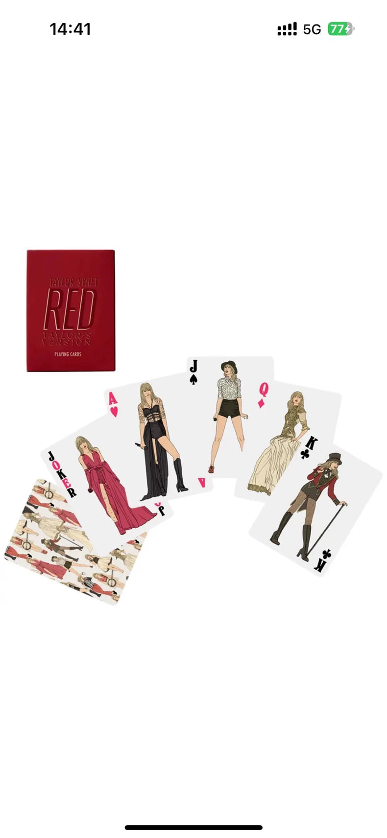 Taylor Swift – Red (Taylor’s Version) Playing Cards – photo 1