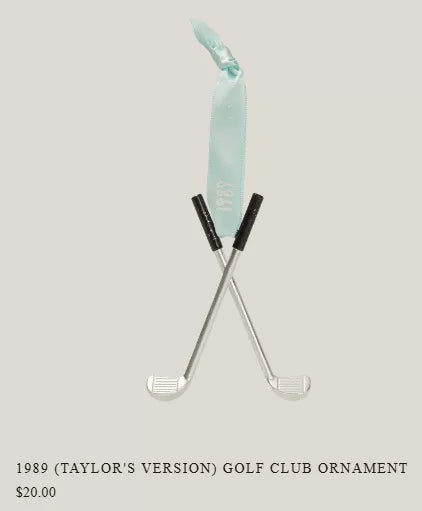 Taylor Swift (Taylor’s Version) Golf Club Ornament — main view