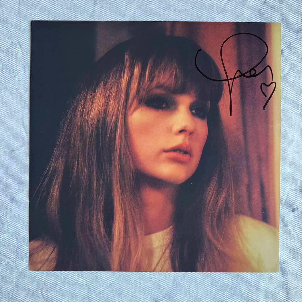 Taylor Swift – Midnights Jade Green – Signed Heart Art Card Only – actual item photograph
