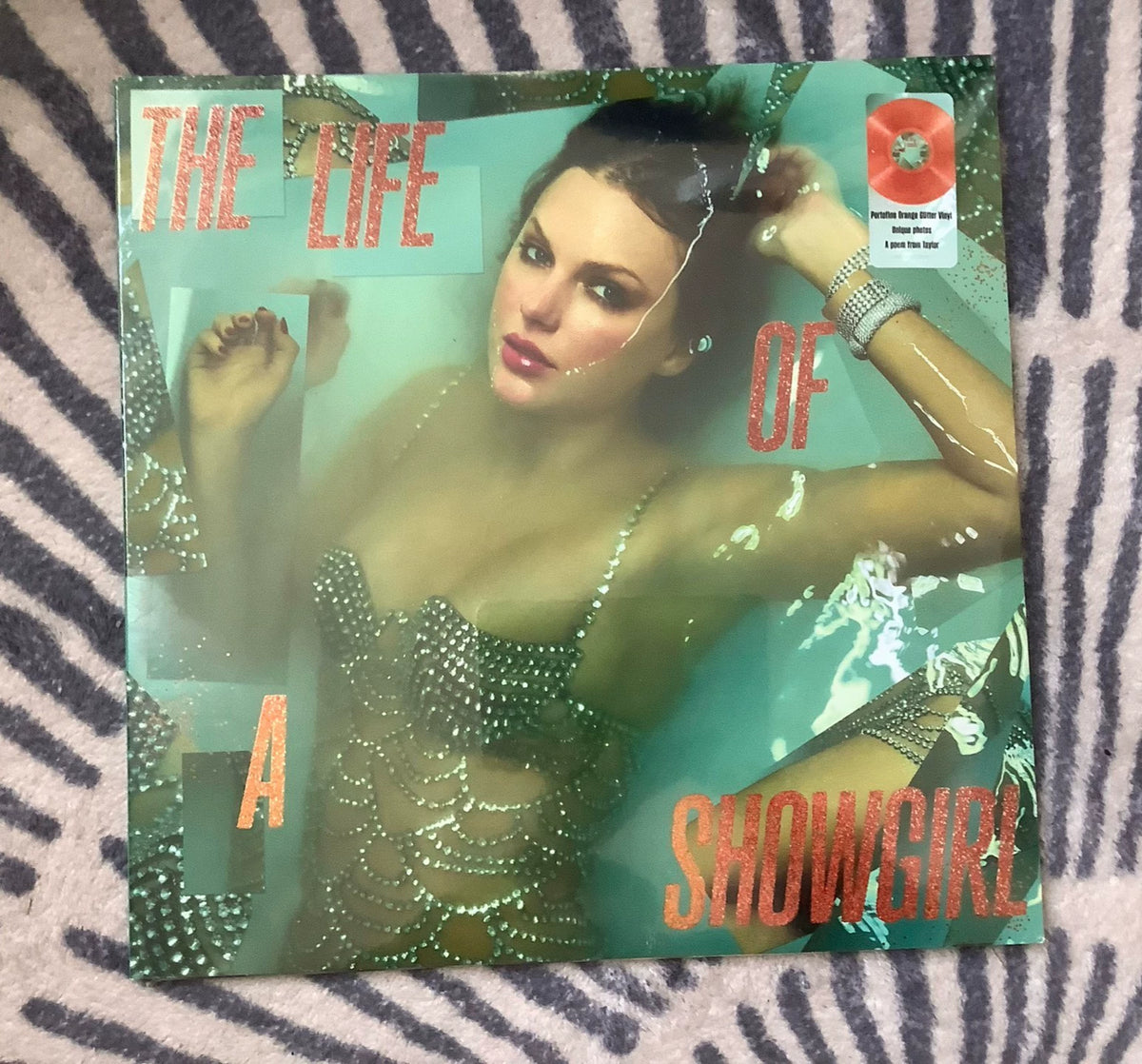 Taylor Swift – The Life of a Showgirl – Orange Vinyl LP – actual item photograph 1