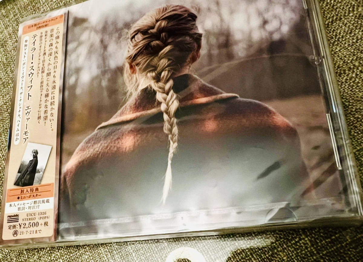 Taylor Swift – Evermore – Japanese CD with OBI and Poster – actual item photograph 3