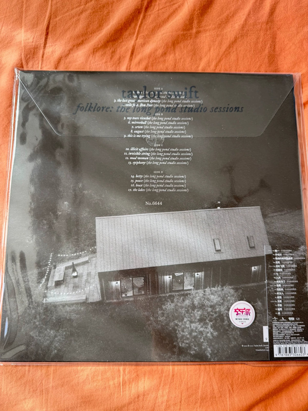 Taylor Swift – Folklore: The Long Pond Studio Sessions – China 2LP No. 6644