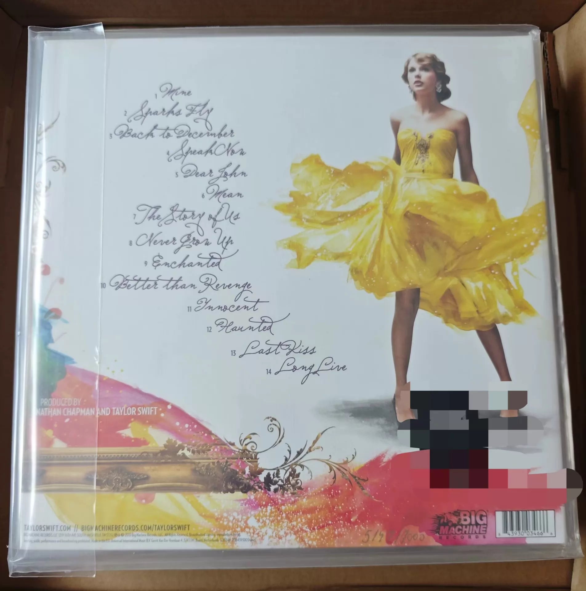 Taylor Swift Speak Now RSD EU rear