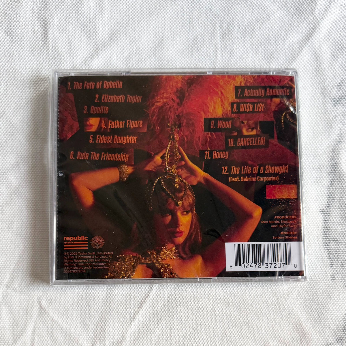 Taylor Swift – The Life of a Showgirl – Photo 1 Signed CD with Separate Heart