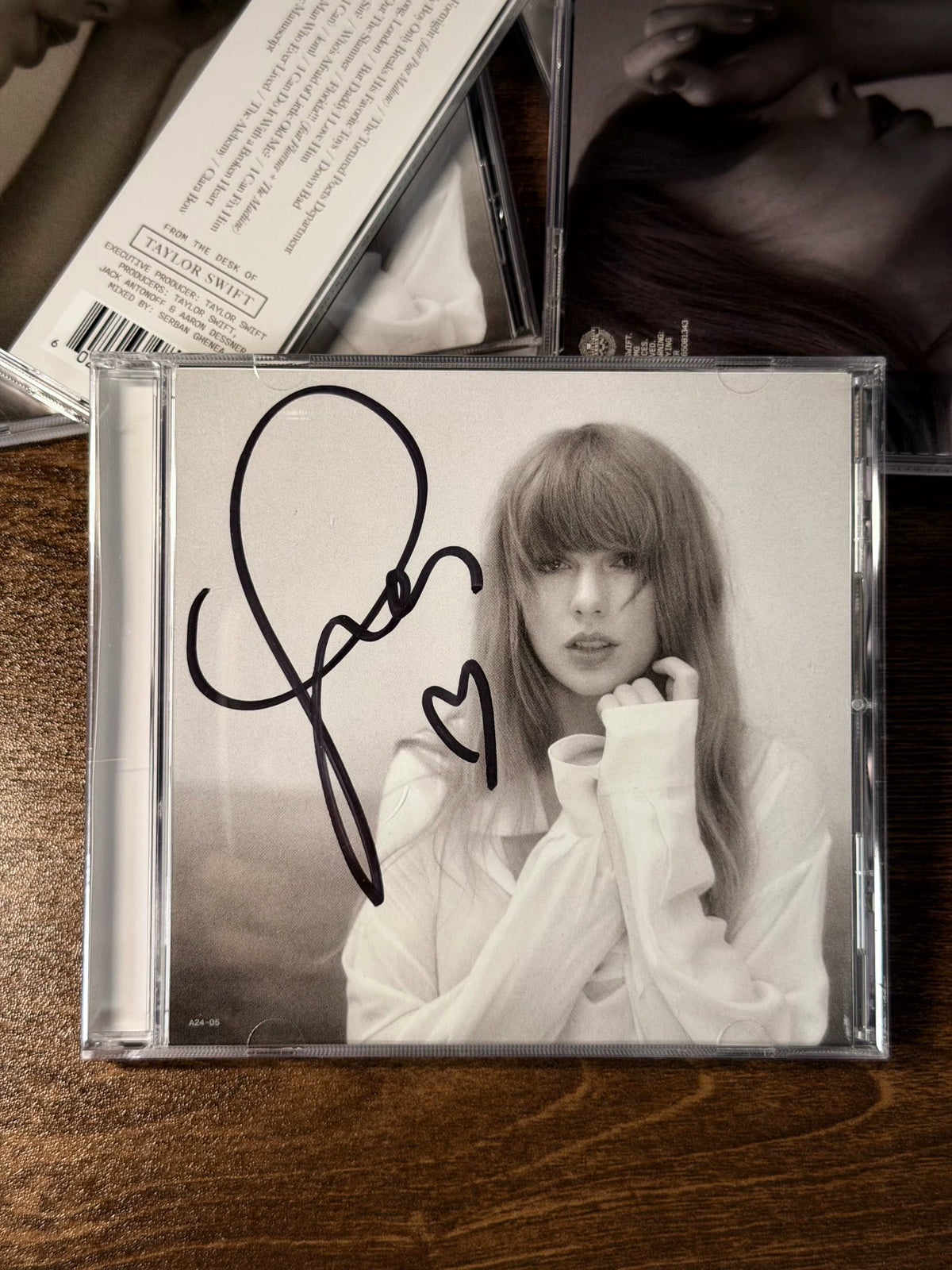 Taylor Swift – The Tortured Poets Department – Signed Hard Card & CD – actual item photograph 1