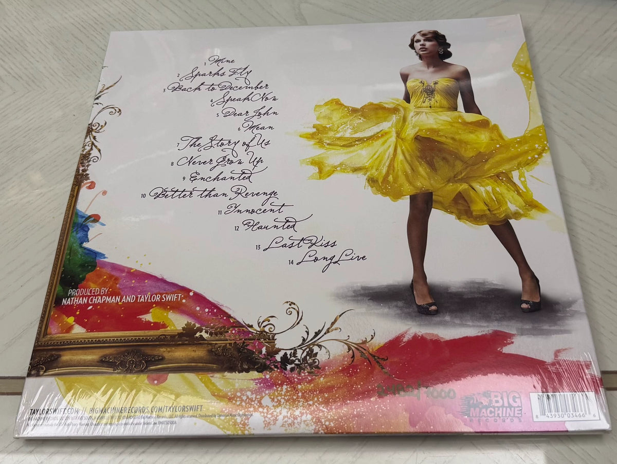 Taylor Swift – Speak Now – US RSD Smoke Vinyl 2LP – No. 2482 – back cover