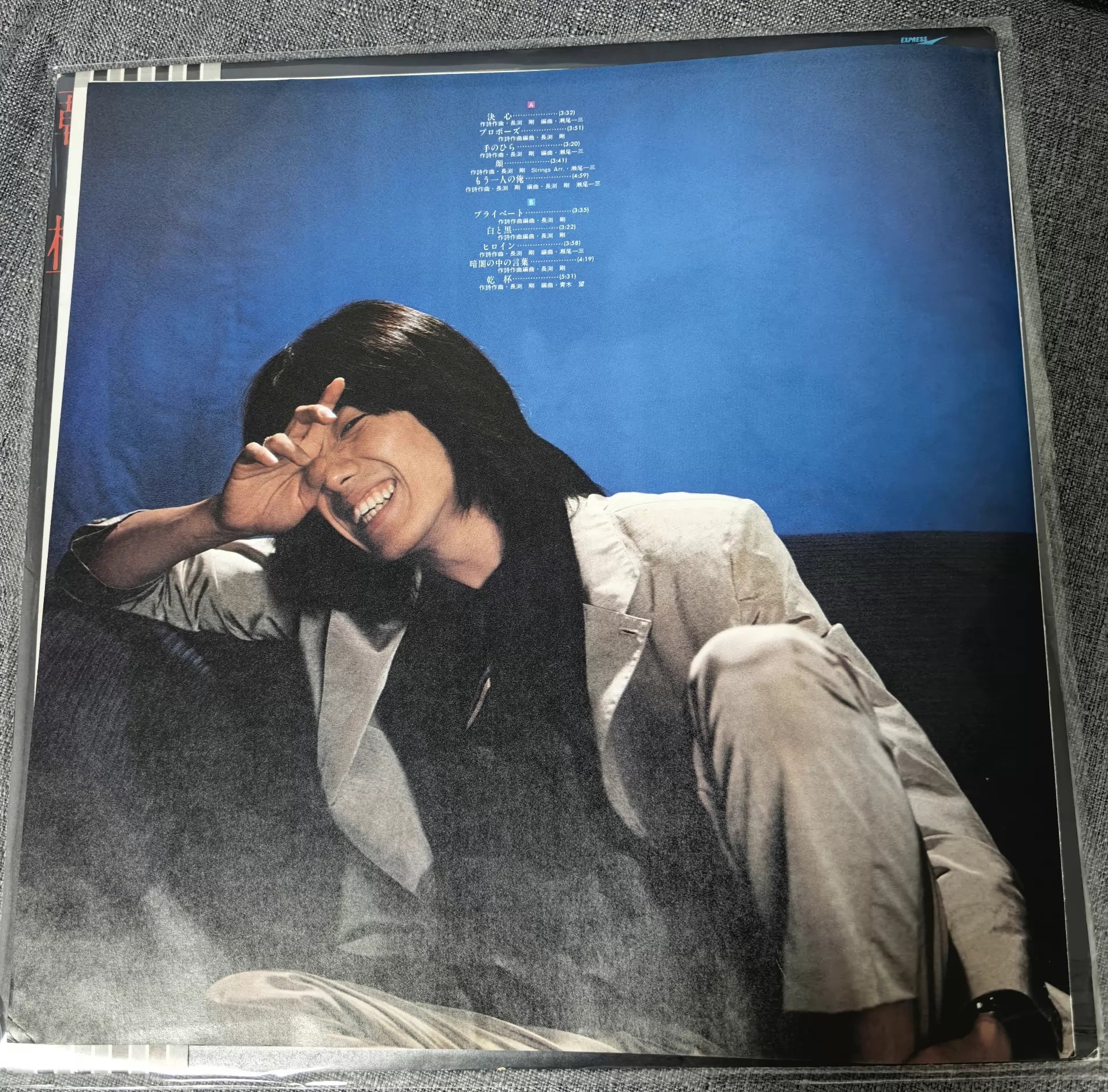 Tsuyoshi Nagabuchi – Kanpai (1980 Japan First Press Vinyl LP, ETP-90017) – actual item photo 3