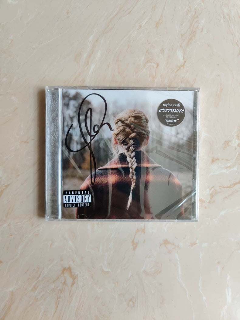 Taylor Swift – Evermore Signed CD – Braid-Style Signature — Default Title