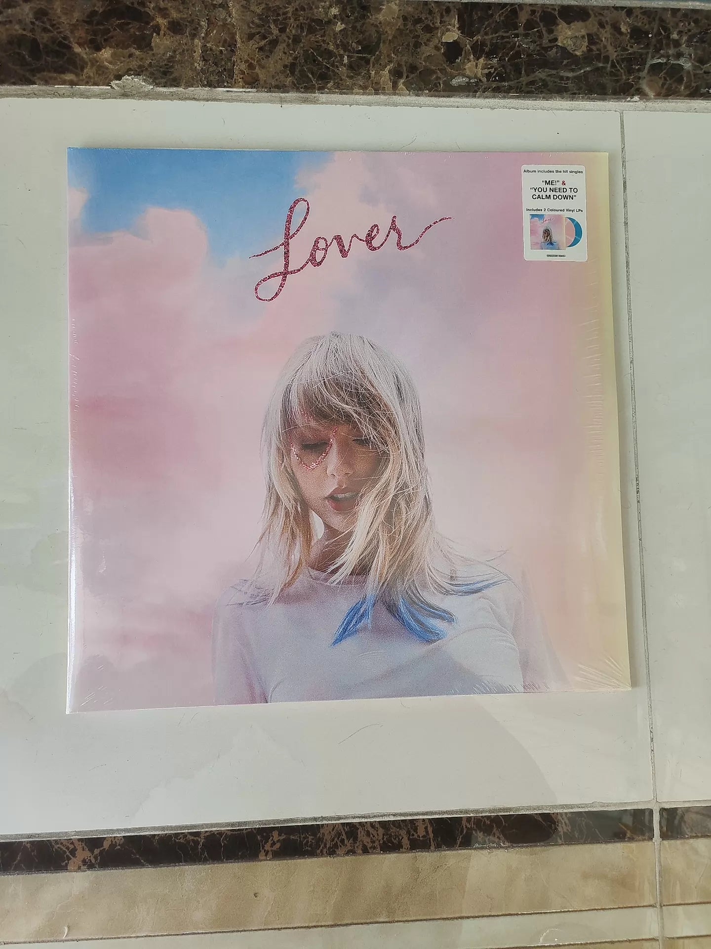 Taylor Swift – Lover European Pink-and-Blue Vinyl 2LP — front view