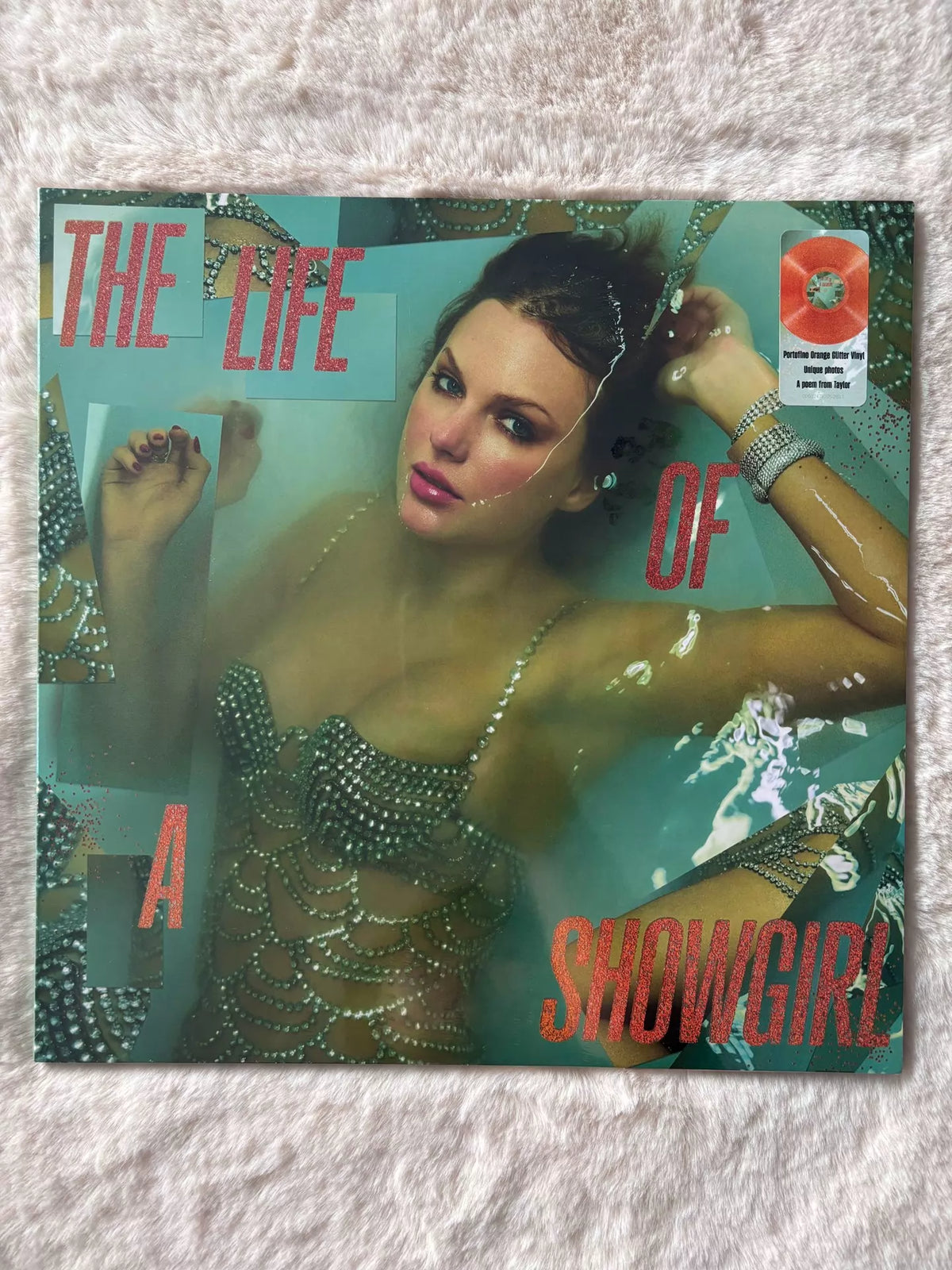 Taylor Swift – The Life of a Showgirl – Portofino Orange Glitter Vinyl, Sealed
