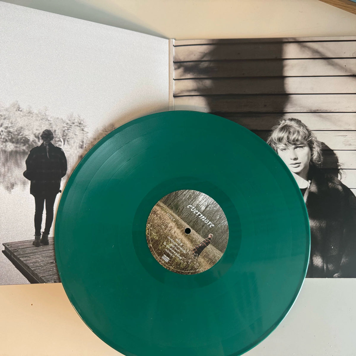 Taylor Swift – evermore — Opaque Green Vinyl 2LP — actual item photo 2