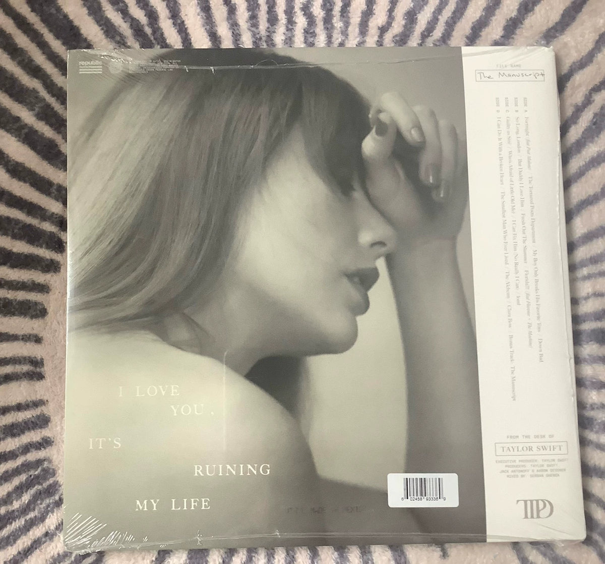 Taylor Swift – The Tortured Poets Department, Clear Vinyl 2LP – actual item photograph 2