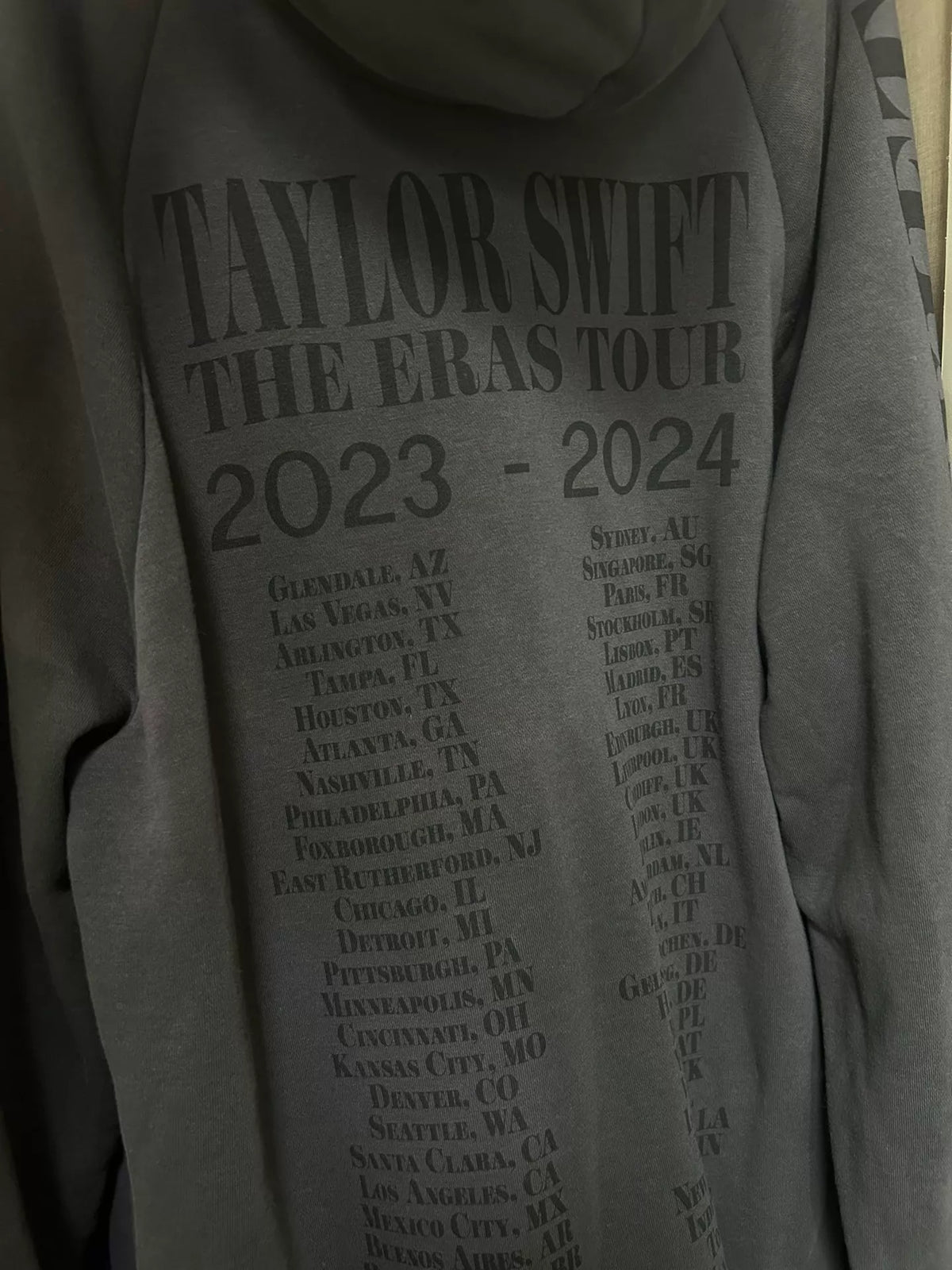 Taylor Swift – The Eras Tour — Black Hoodie, Medium — actual item photo 2