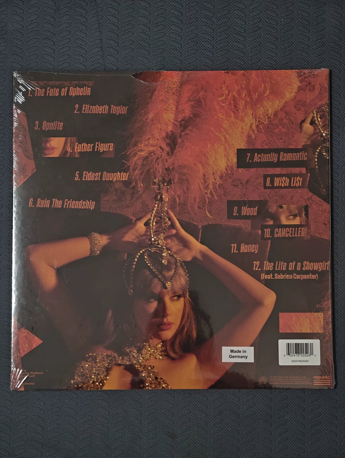 Taylor Swift – The Life Of A Showgirl – Orange Vinyl LP, Sealed – actual item photo 3