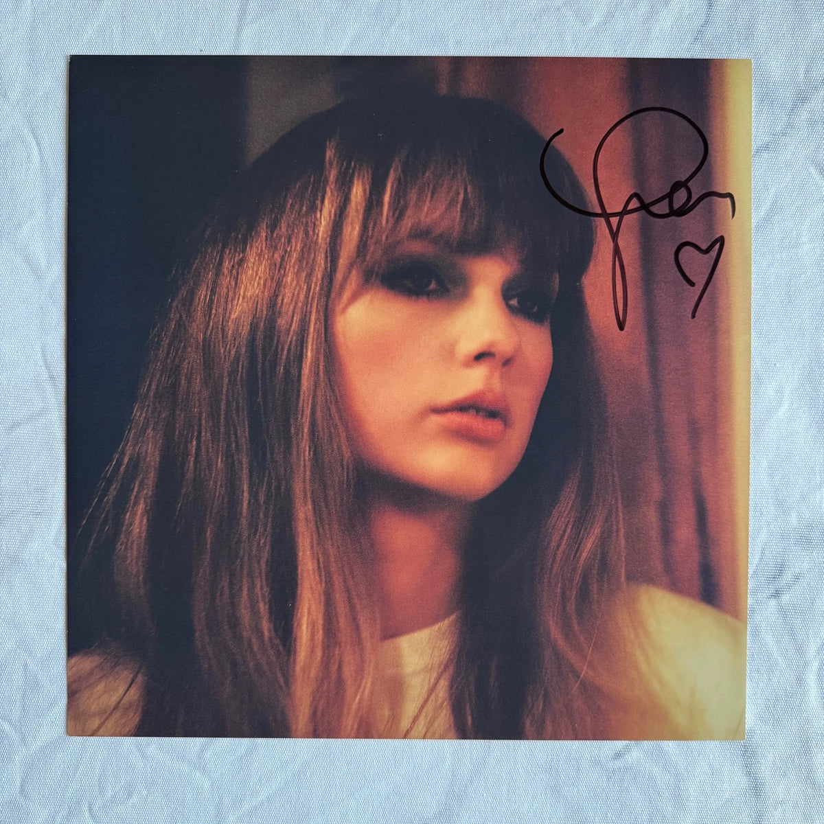 Taylor Swift – Midnights Jade Green – Signed Heart Art Card Only, Second Copy – actual item photograph