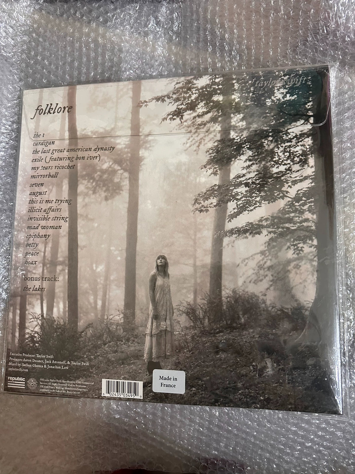 Taylor Swift – Folklore – No. 8 French-Made 2LP – Sealed – actual copy