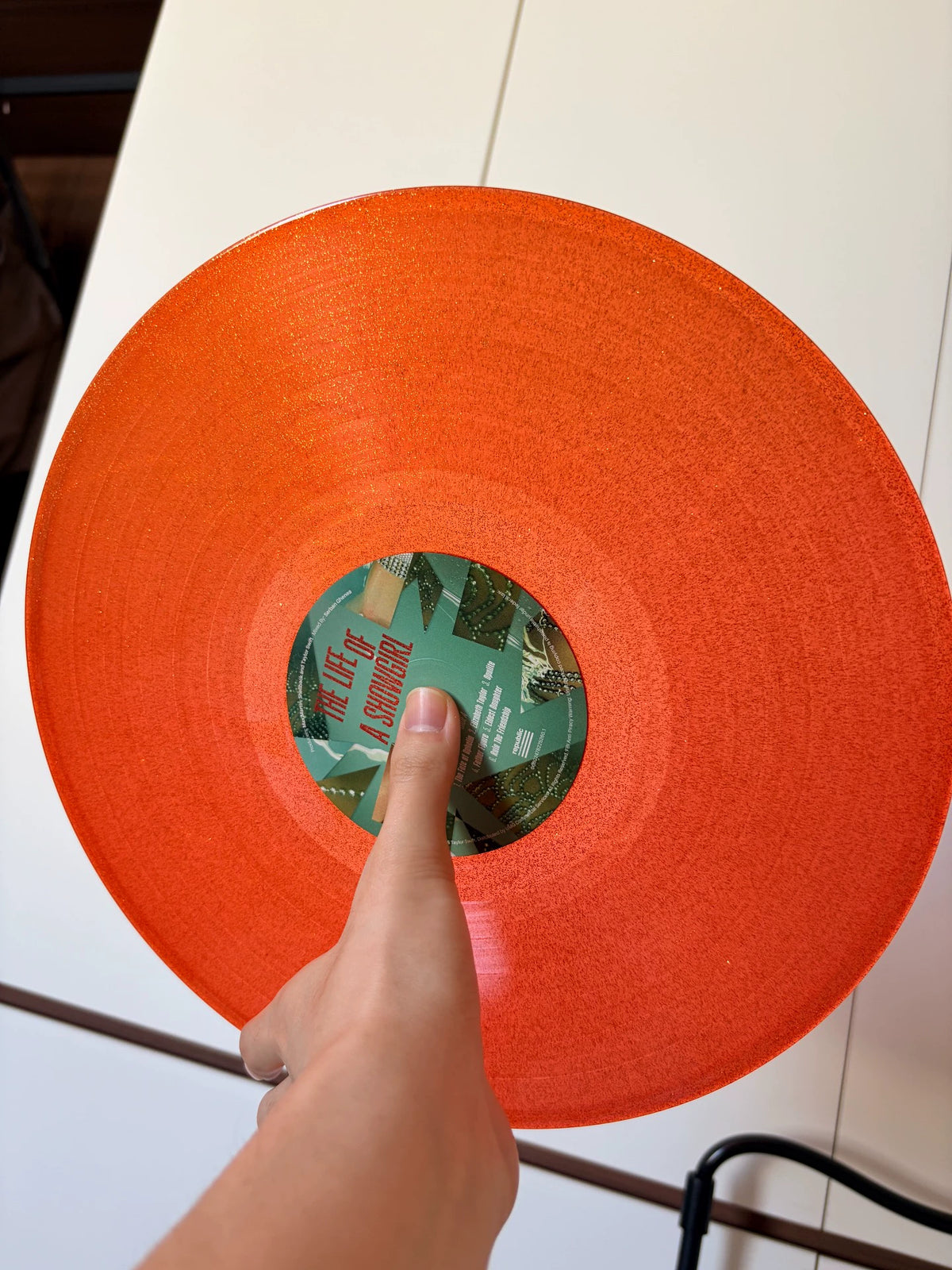 Taylor Swift – The Life Of A Showgirl – German Orange Glitter LP, Opened
