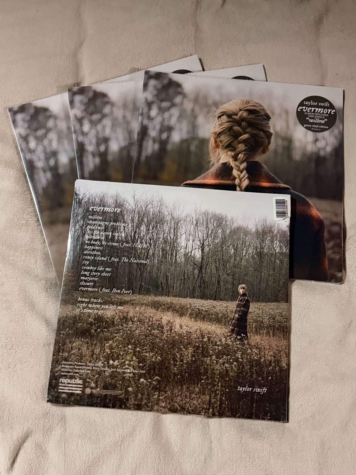 Taylor Swift – Evermore – Transparent Green Vinyl 2LP (Sealed)