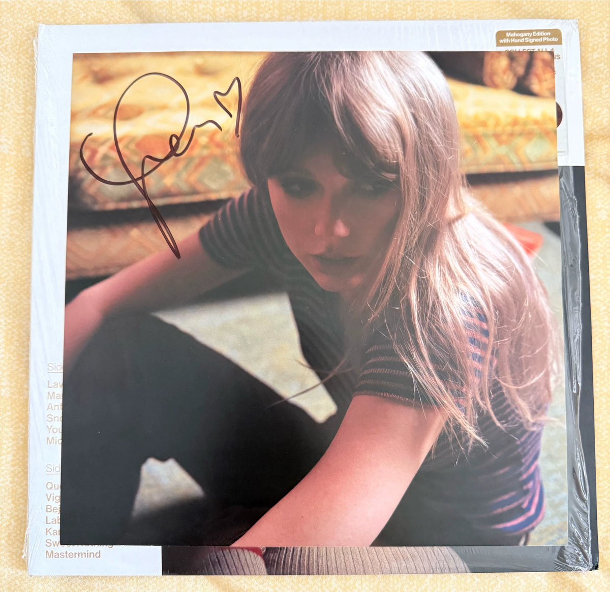Taylor Swift – Midnights – Mahogany Signed Vinyl with Card & Frame