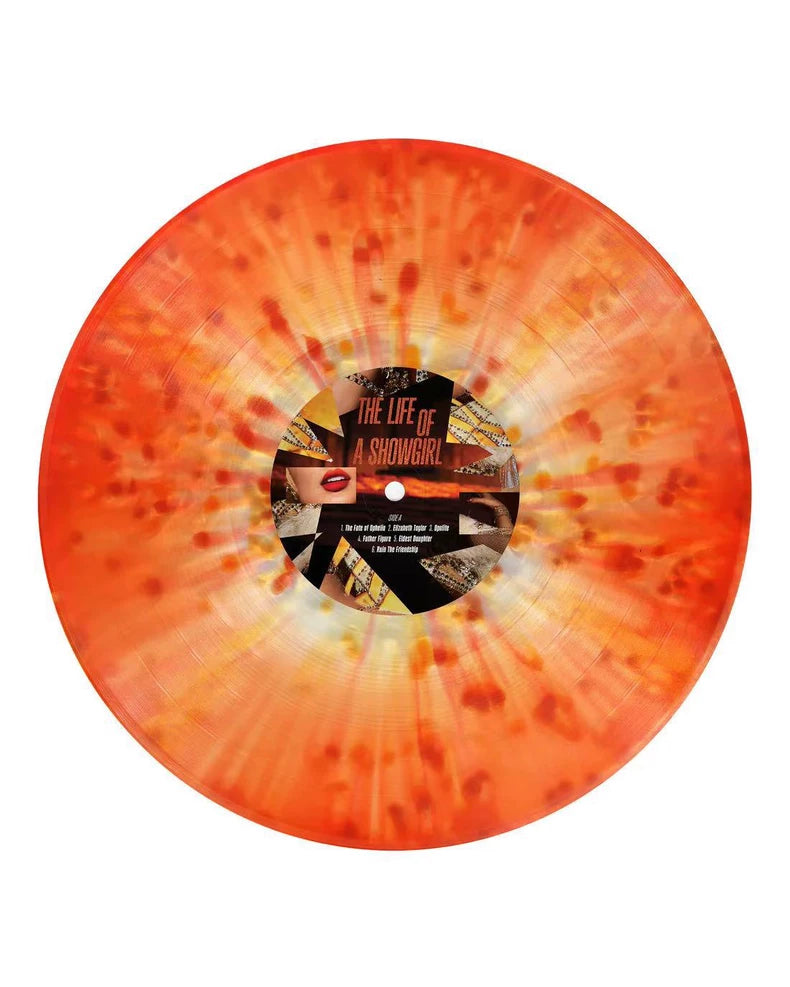 Taylor Swift – The Life of a Showgirl Christmas Orange Splatter Vinyl LP – Opened, Unplayed – actual product photo 2