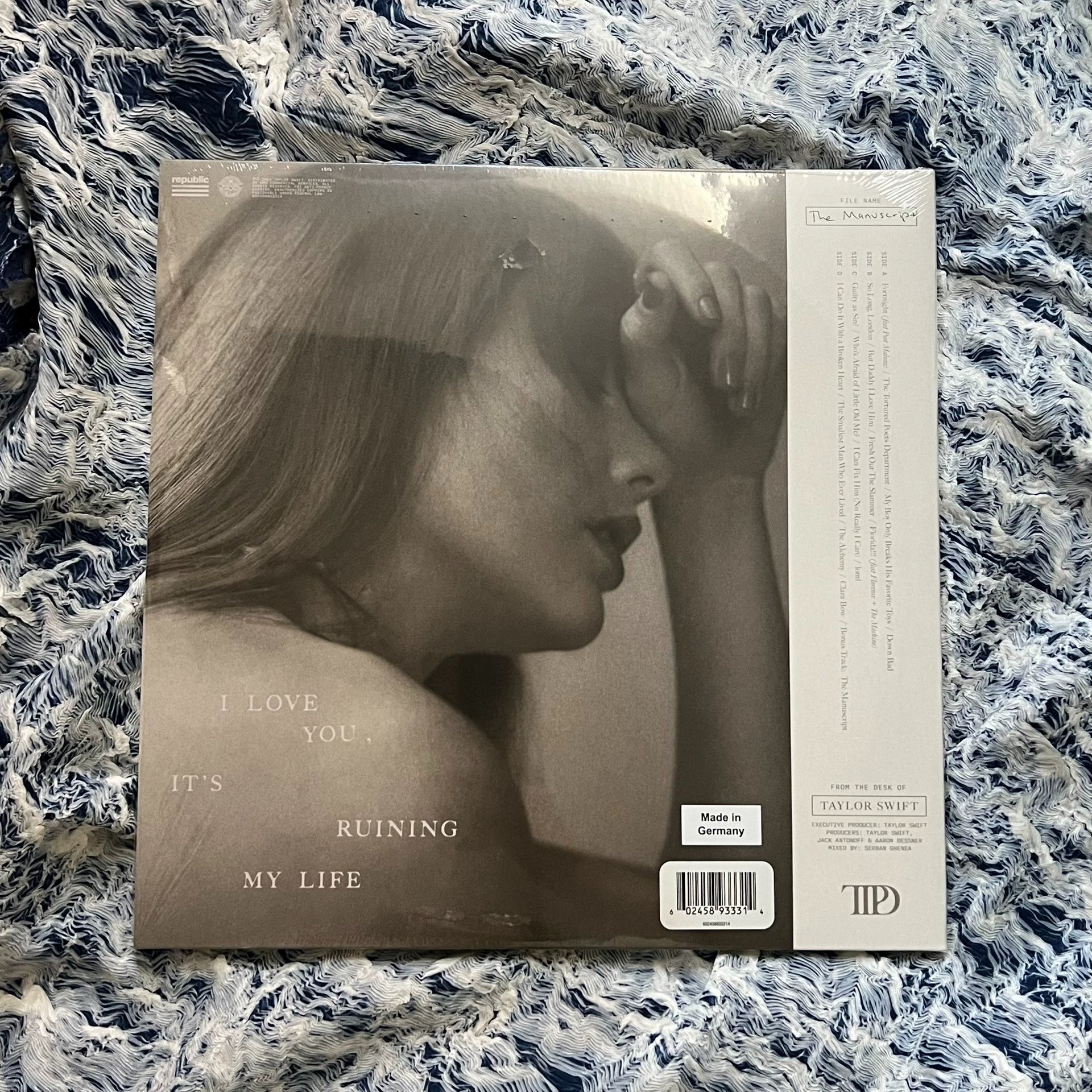 Taylor Swift — The Tortured Poets Department White Vinyl LP — Sealed — photo 4