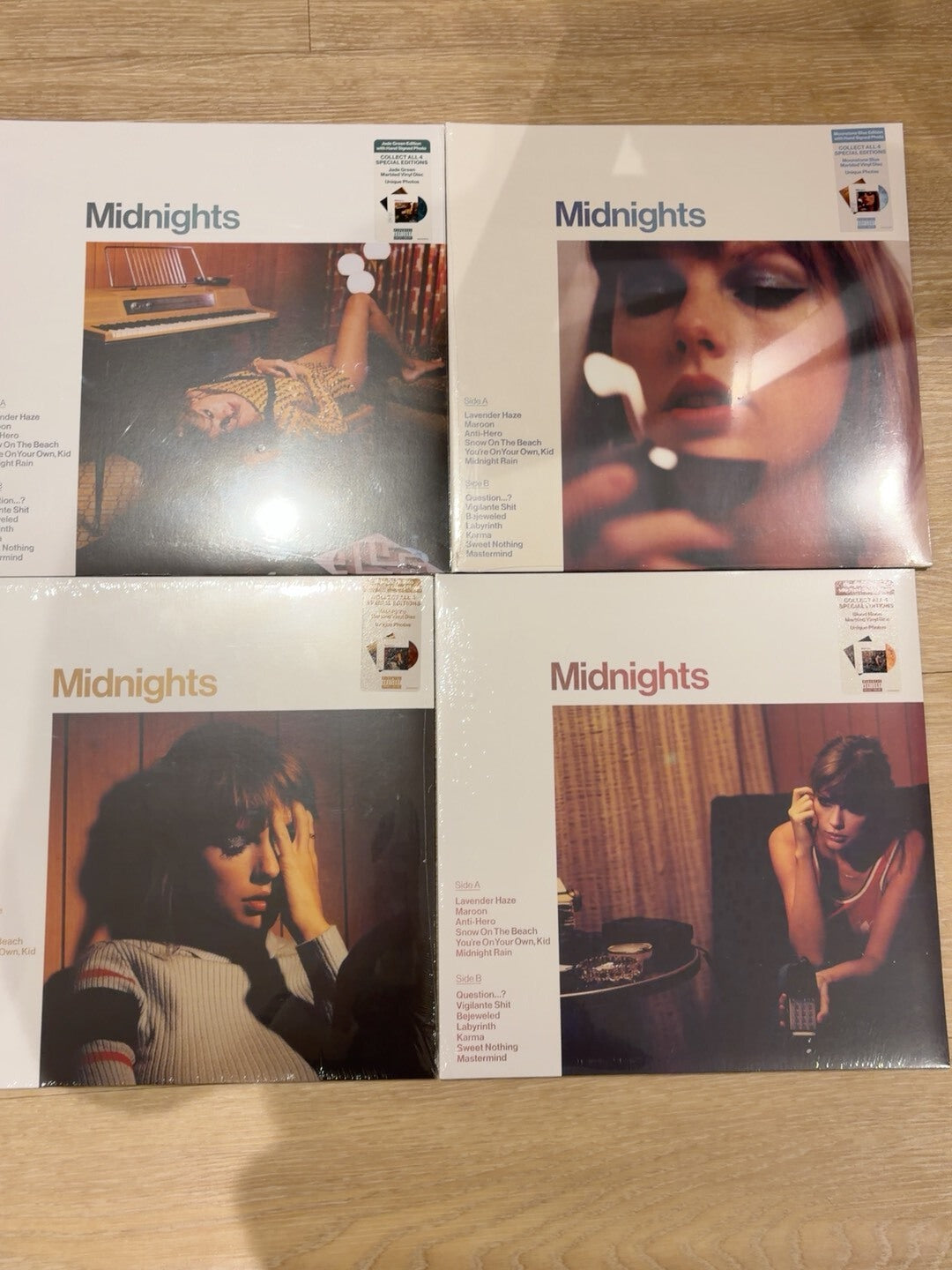 Taylor Swift – Midnights Four Signed Vinyl Editions Set