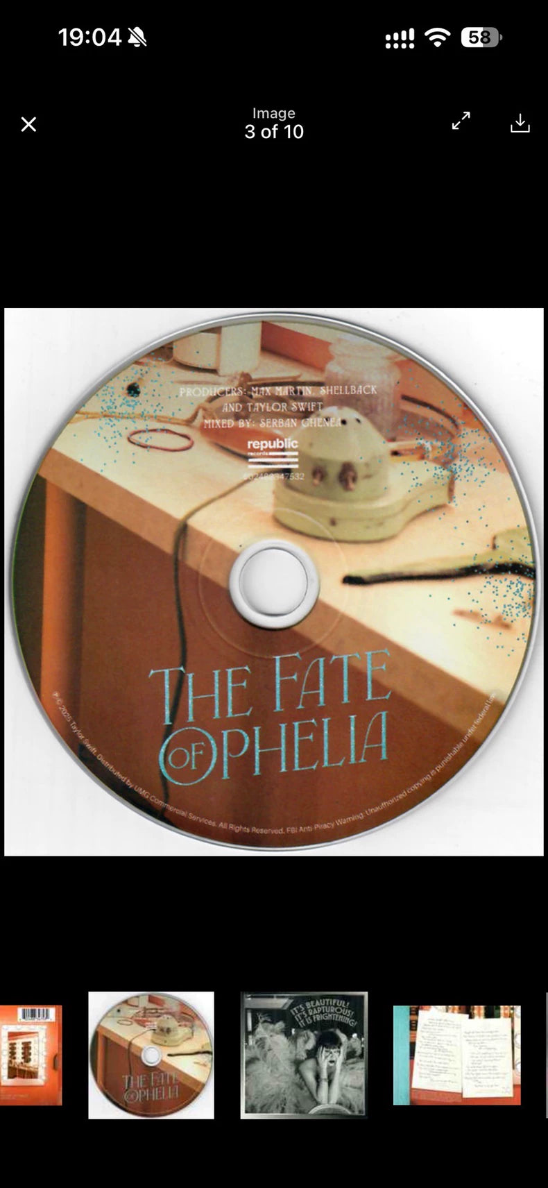 Taylor Swift – The Fate Of Ophelia – Two-CD Single Bundle