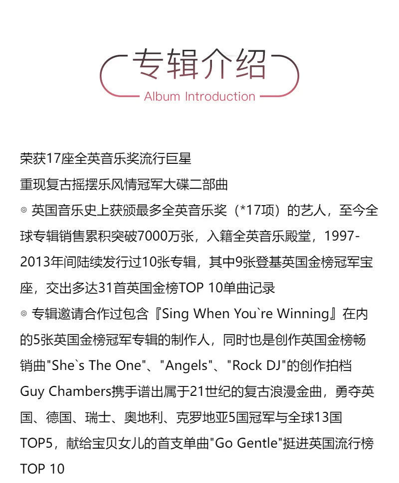 Robbie Williams album Swing Gentleman If Only One Brain CD record  官方正版 罗比威廉姆斯专辑 摇摆绅士 如果只有一个大脑 CD唱片
