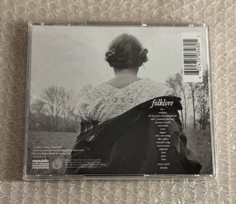 folklore signed CD packaging detail