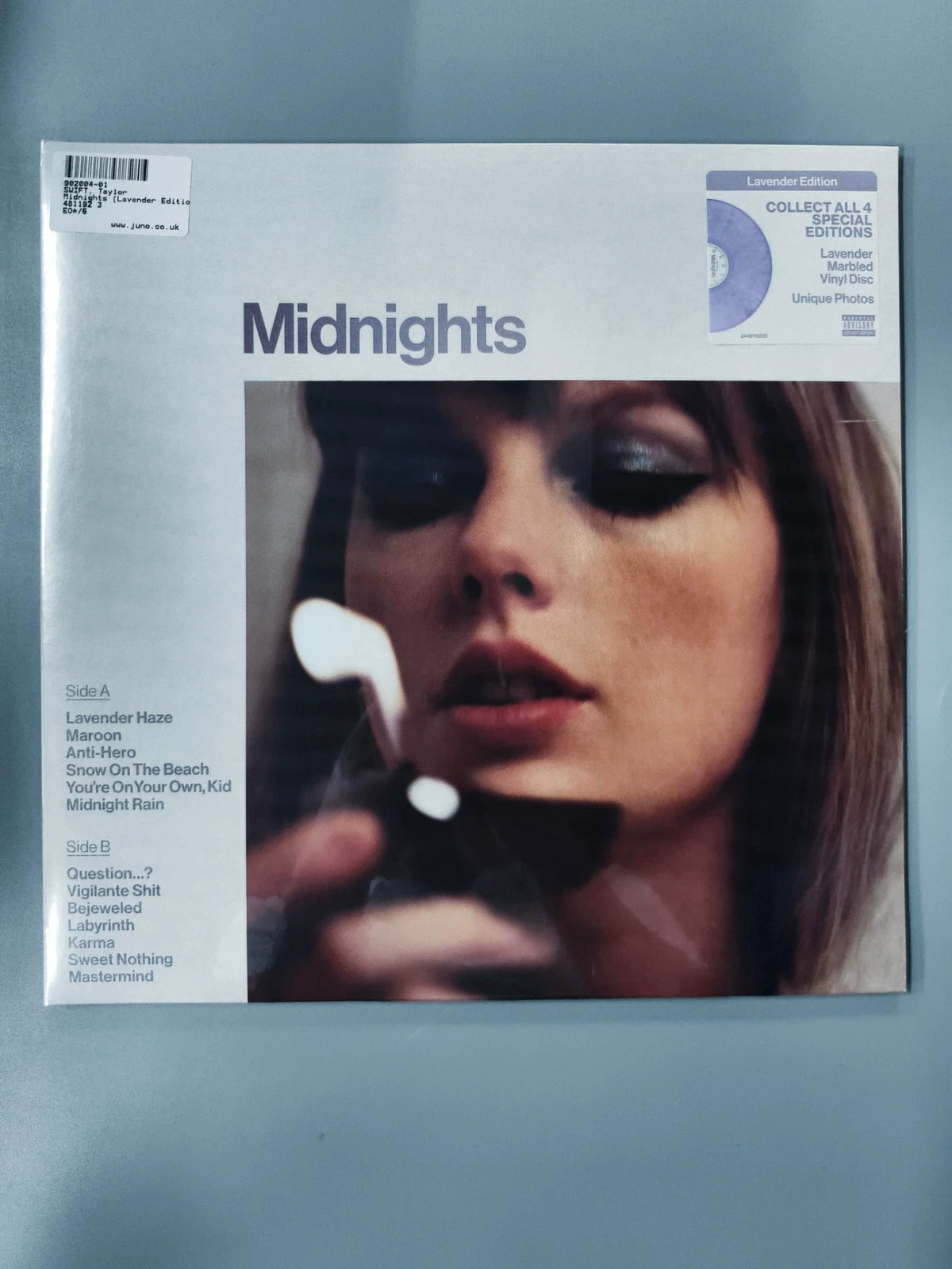 Taylor Swift – Midnights – Lavender Marbled LP, France – actual item photo 1