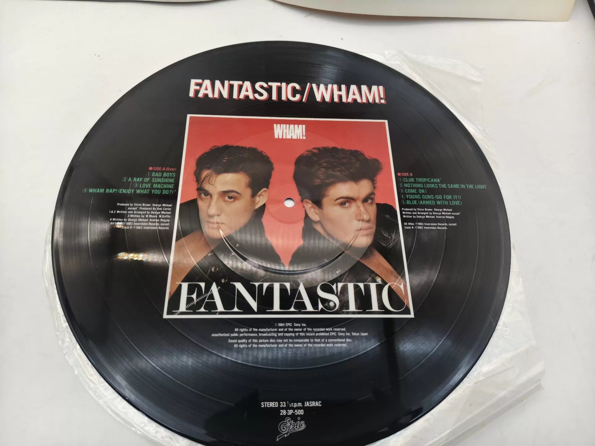 Wham! – Fantastic (1983 Japan Picture Disc Vinyl LP) – actual item photo 5