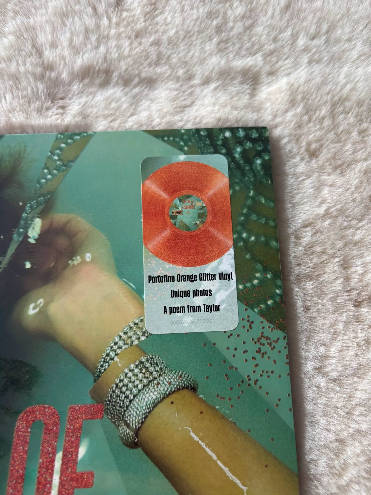 Taylor Swift – The Life of a Showgirl – Portofino Orange Glitter Vinyl, Sealed – detail 2