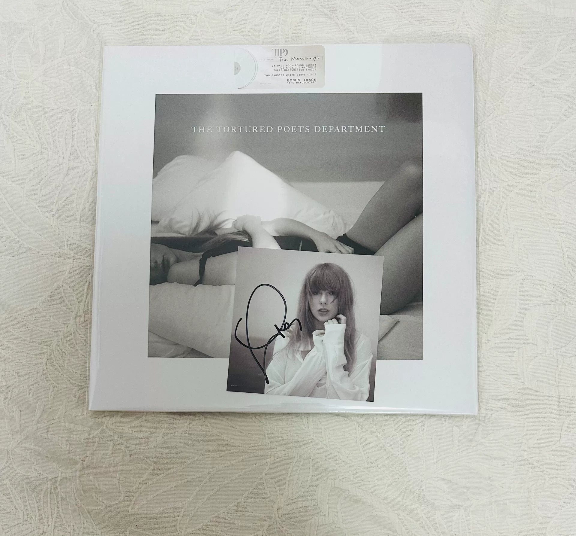 Taylor Swift – The Tortured Poets Department Signed White Vinyl Set